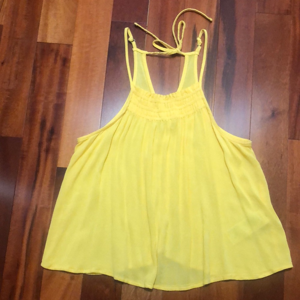 Hollister yellow/gold spaghetti strap top